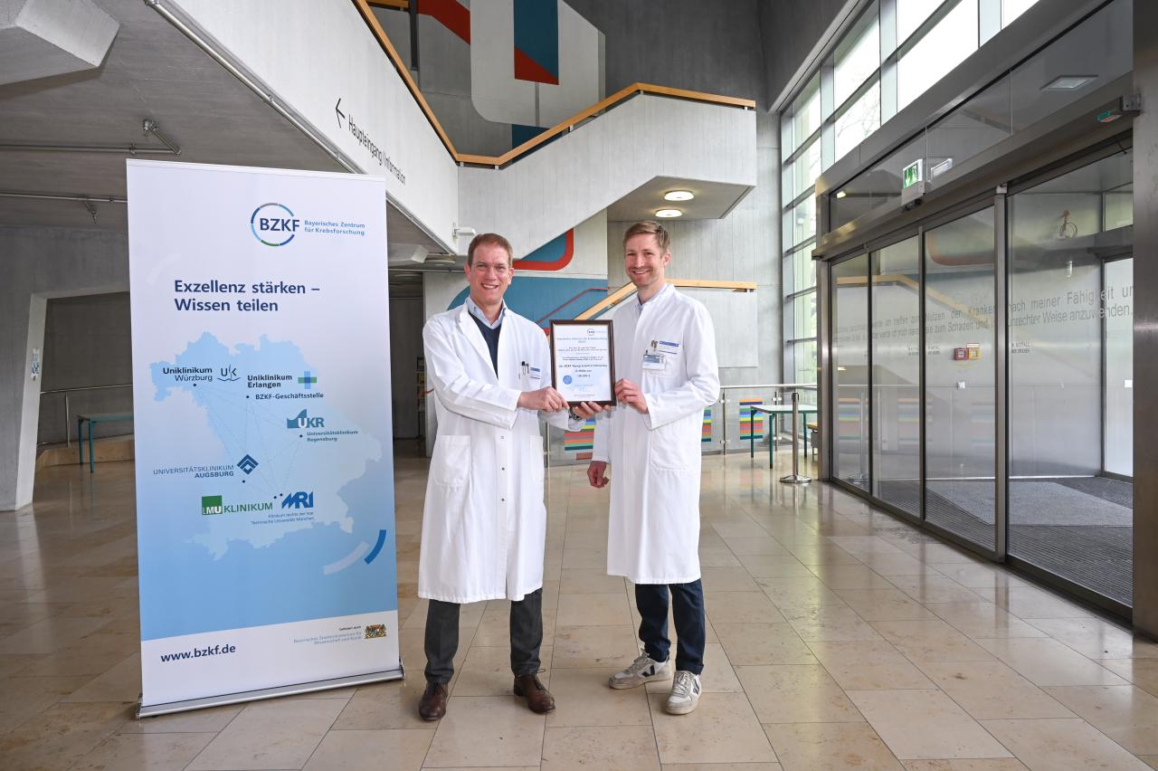 Herr Prof. Dr. Florian Bassermann und Dr. Kai Borm am TUM Klinikum. Herr Prof. Dr. Florian Bassermann und Dr. Kai Borm am TUM Klinikum.